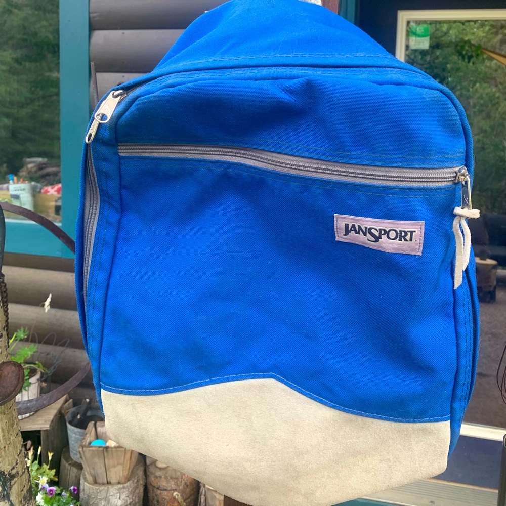 Vintage Jansport canvas and suede day pack